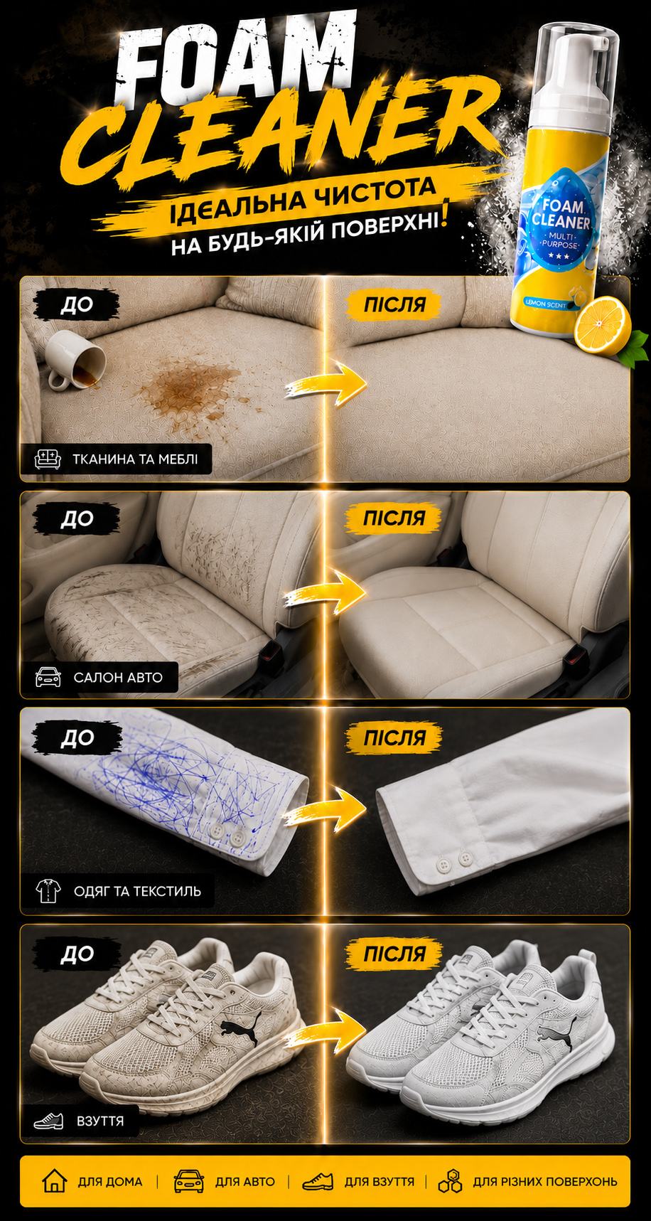 Переваги Foam Cleaner